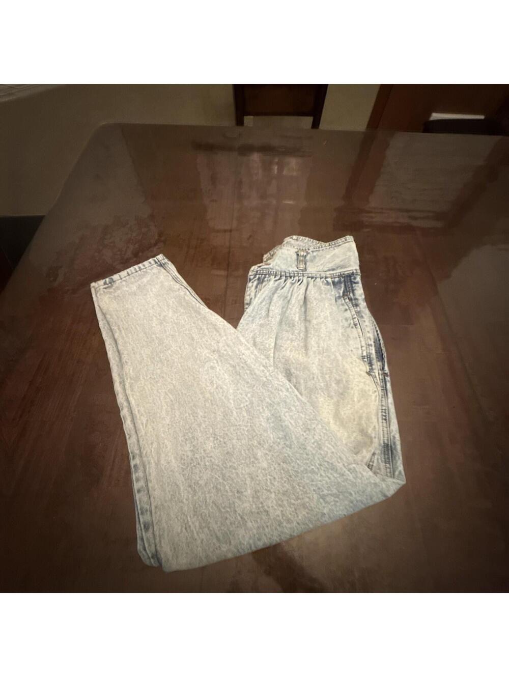 VINTAGE JORDACHE STUDIOS ACID WASH PLEATED JEANS Sz 12 HIGH WAIST MOM 80's